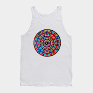 Handmade multicolored mandala pattern art Tank Top